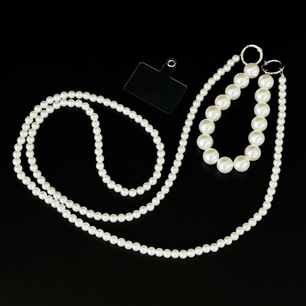 Ремінець-браслет Перлина 2в1 для телефону 120 см (Білий)