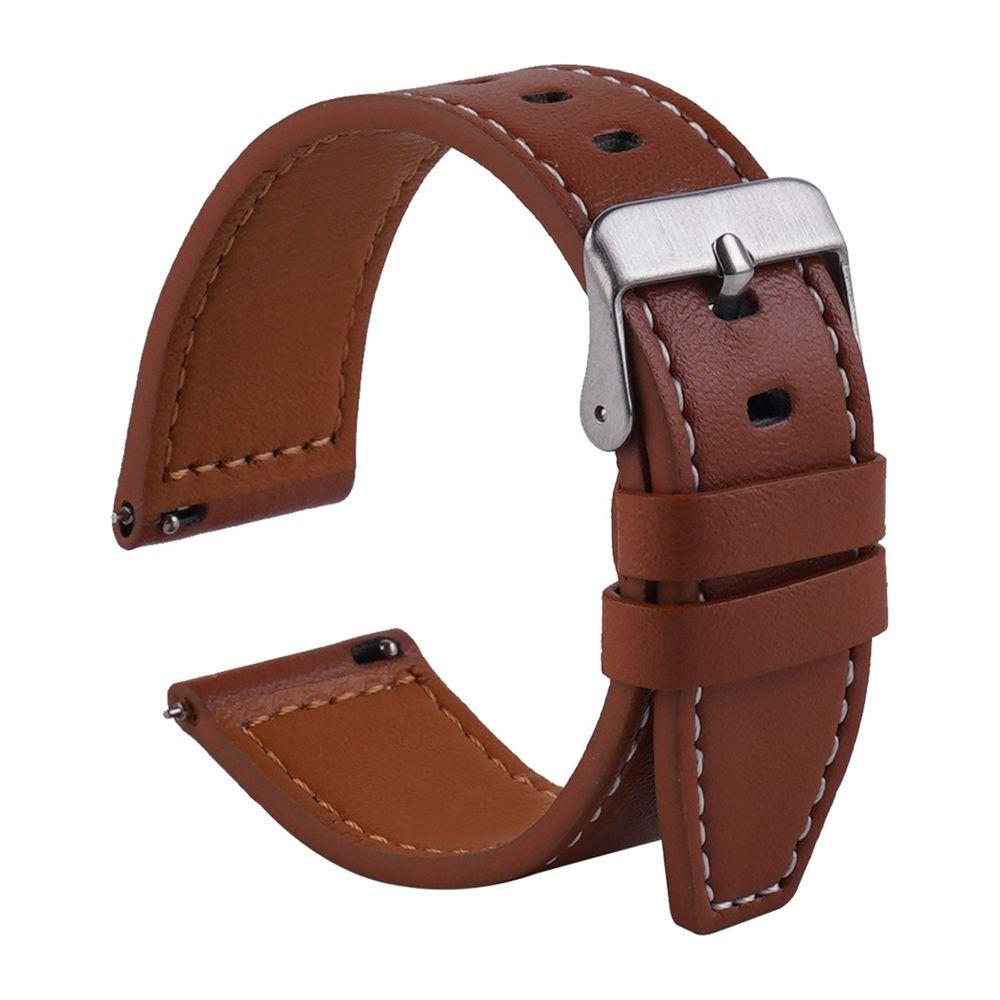 Ремінець Leather bracelet 22mm (Light Brown)