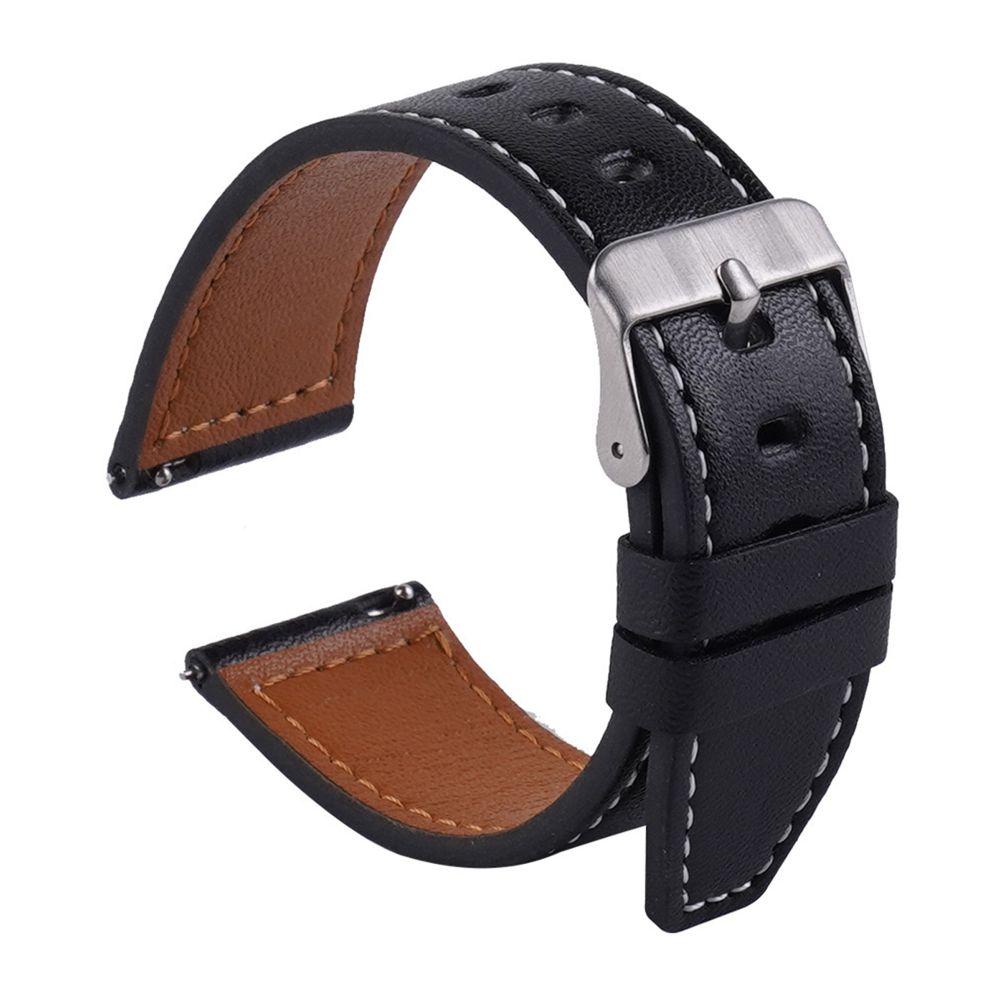 Ремінець Leather bracelet 22mm (Black)
