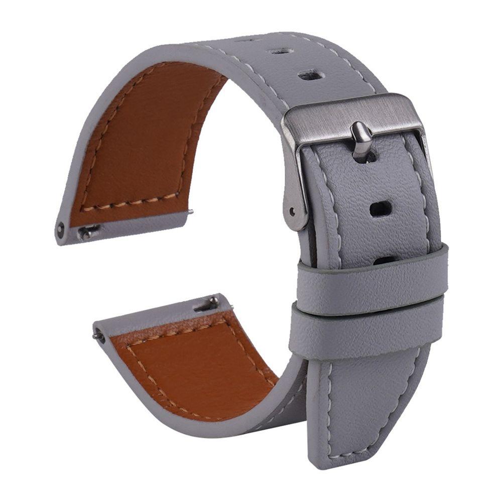 Ремінець Leather bracelet 20mm (Light Grey)