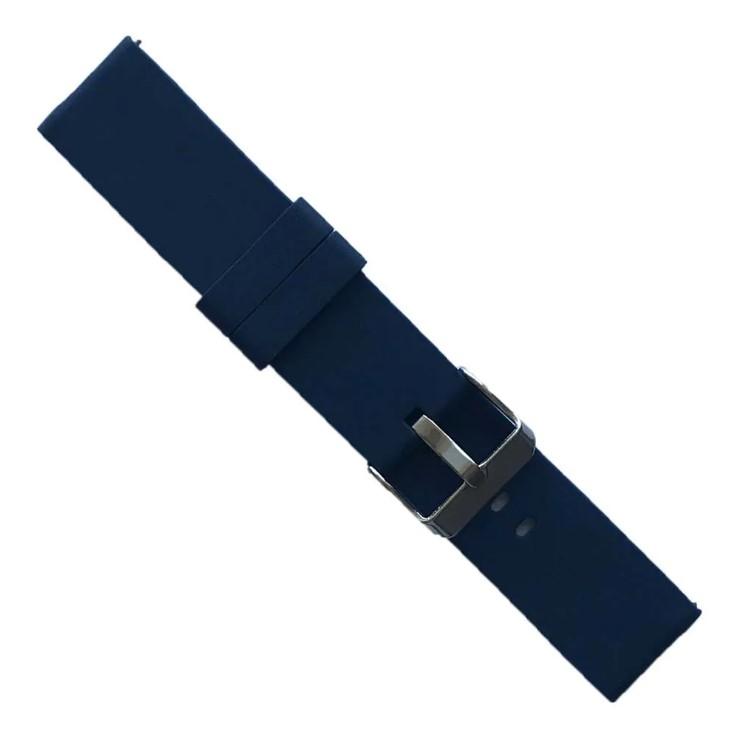 Ремінець SILICONE METAL CLAPS 22 mm  Midnight blue