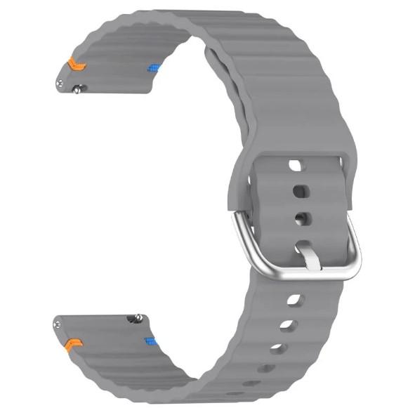 Силіконовий ремінець Wavy для Smart Watch 20mm (Gray)