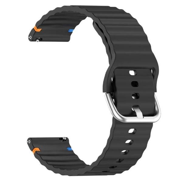 Силіконовий ремінець Wavy для Smart Watch 20mm (Black)