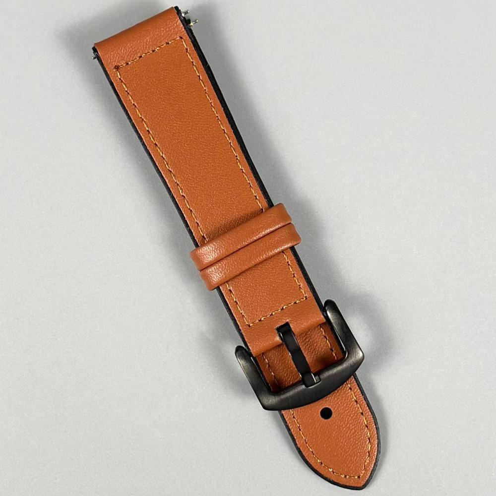 Ремінець для годинника універсальний Leather Casual 22мм (Brown)