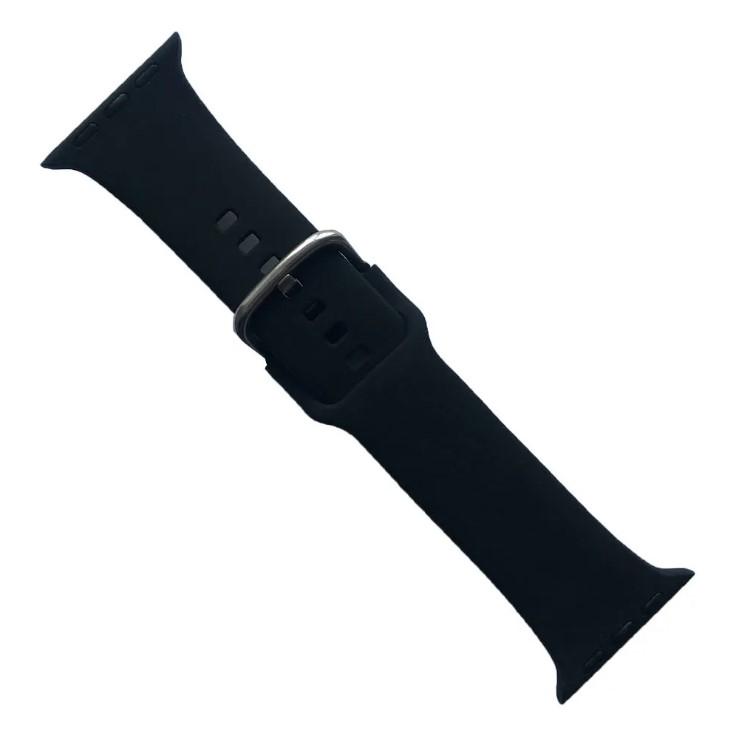 Ремінець SILICONE METAL CLAPS для Watch 38/40/41 / SE mm Black
