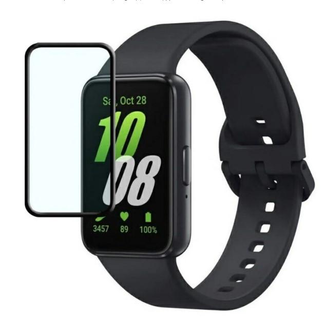Полімерна плівка 3D (full glue)  для Samsung Galaxy Fit3 (Чорний)