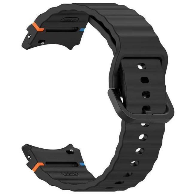 Ремінець для Samsung Watch 8 Silicone seam  (Black)