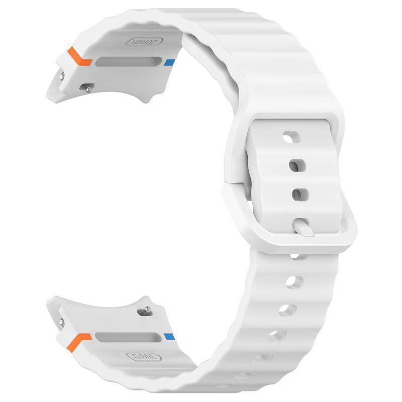 Ремінець для Samsung Watch 8 Silicone seam  (White)