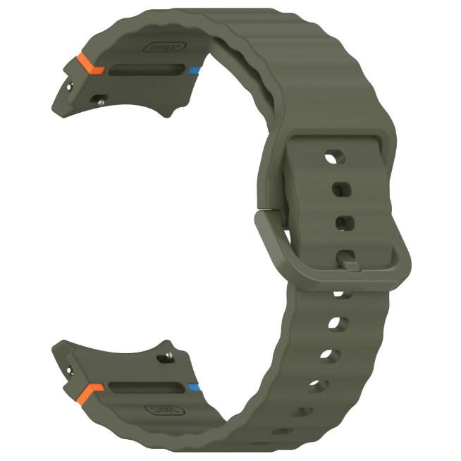 Ремінець для Samsung Watch 8 Silicone seam  (Army green)