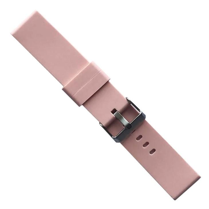 Ремінець SILICONE METAL CLAPS 22 mm Pink sand
