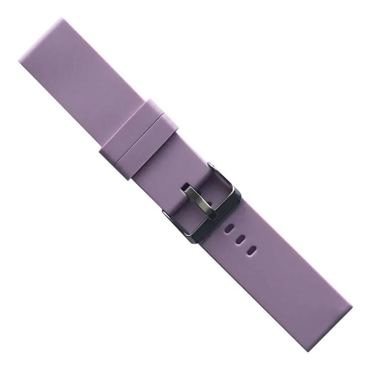Ремінець SILICONE METAL CLAPS 22 mm Viola