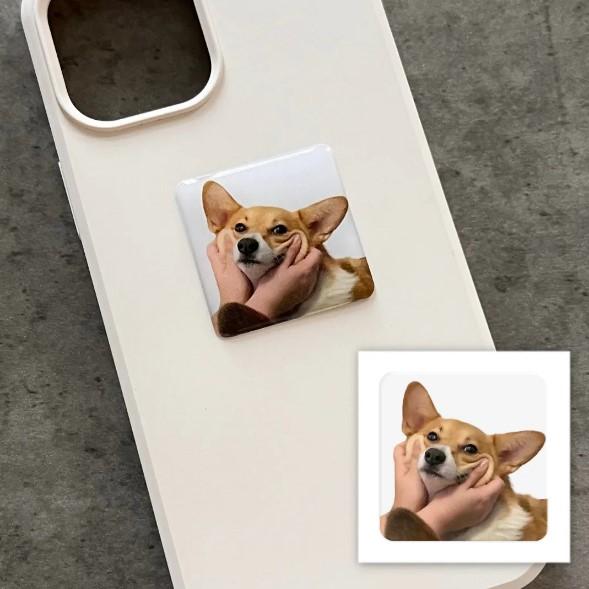 3D-стікер "Щасливий коргі"