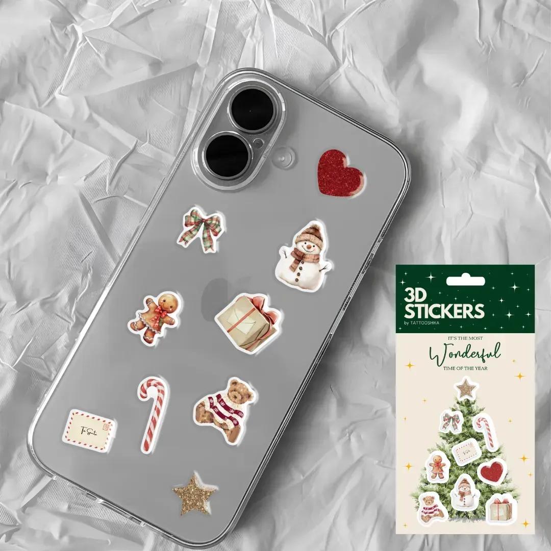 3D стікери "Sweet Christmas" Набір 9 стікерів