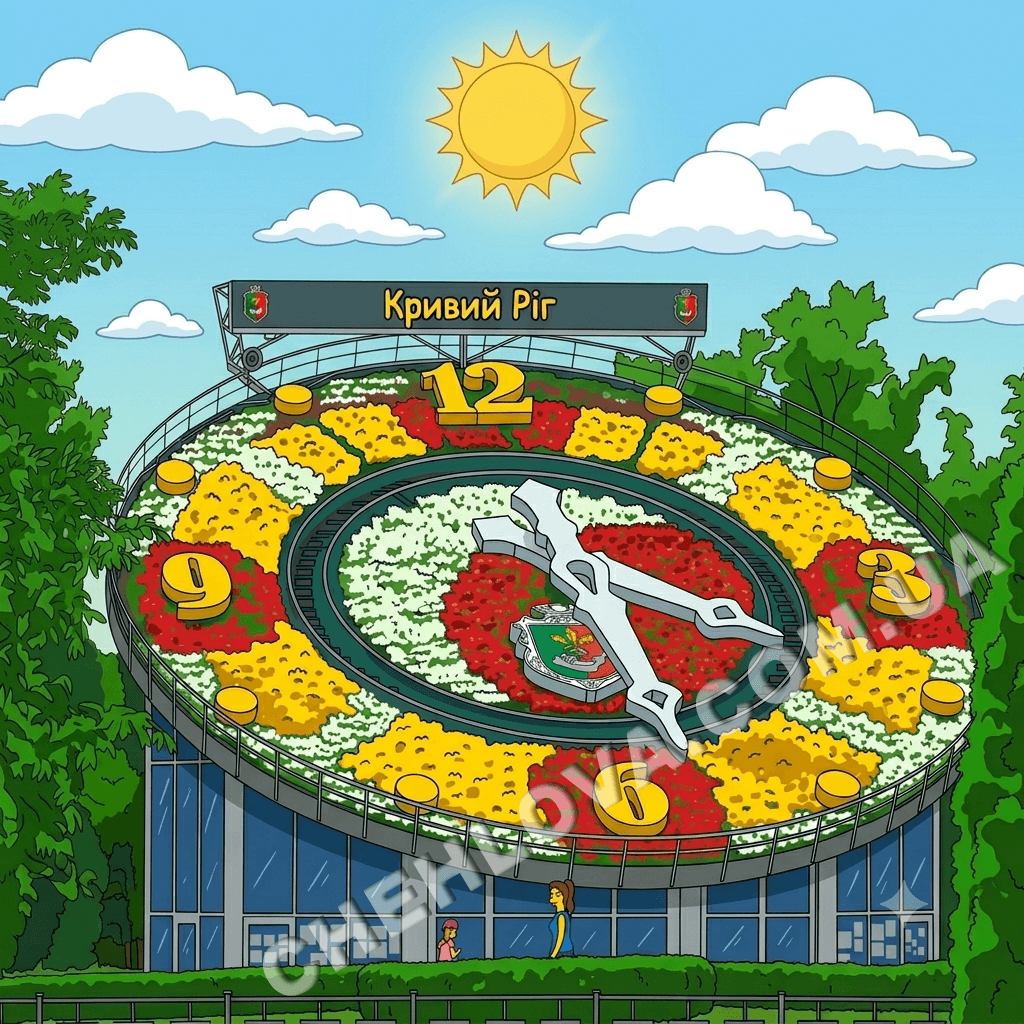 3D стікери "Кривий Ріг" Годинник