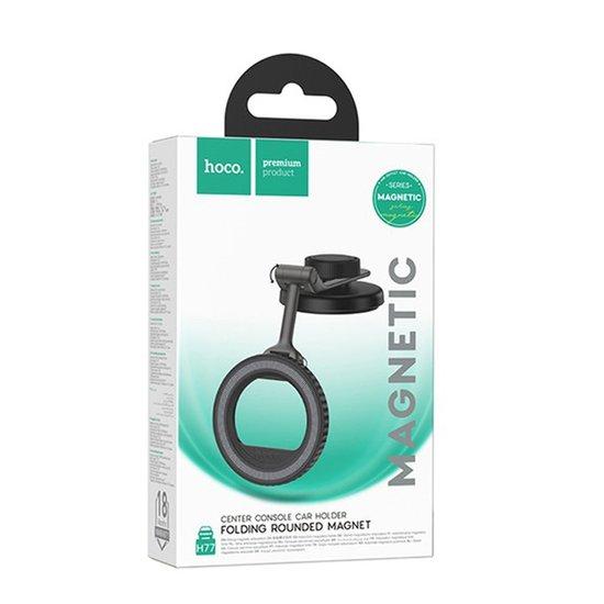 Автодержатель Hoco H77 View folding magnetic ring (center console) (Black-Gray)