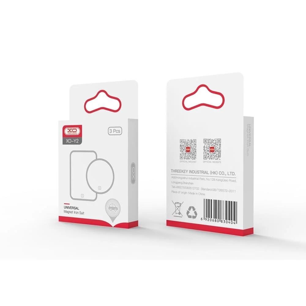 Комплект пластин XO Y2 для з`єднання телефону з автоутримувачем (Срібний)