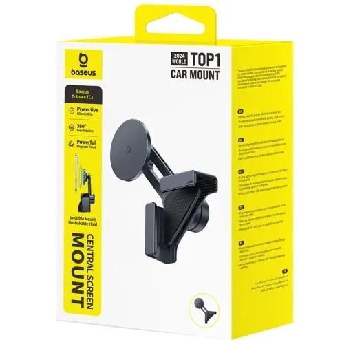 Автотримач Baseus T-Space TC1 Central Screen Mount (Corner Version) Cosmic Black