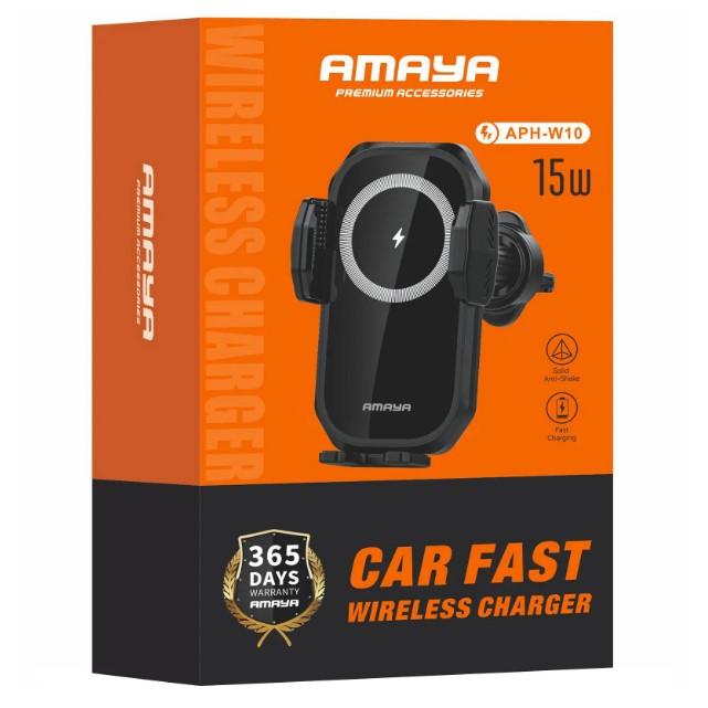 Автотримач з БЗП Amaya APH-W10 15W (air outlet) (Black)