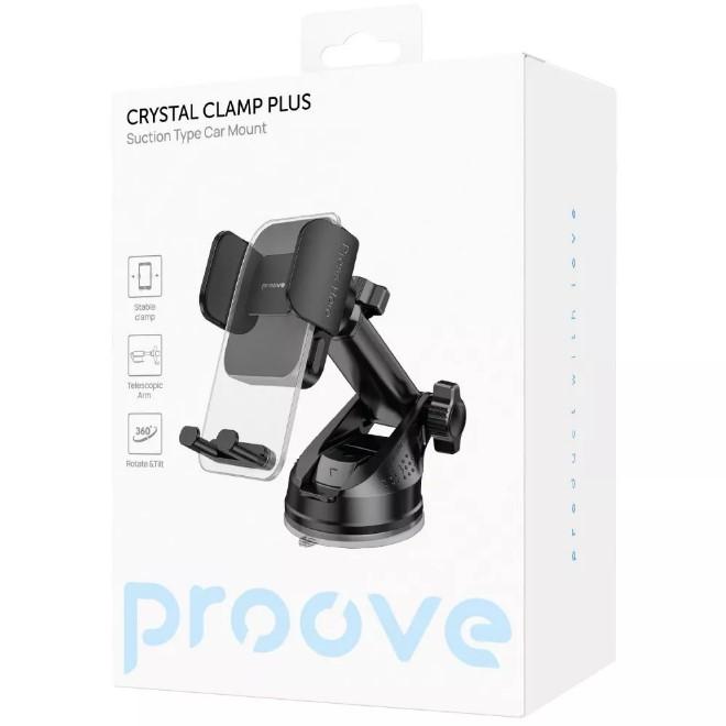 Автомобільний тримач Proove Crystal Clamp Plus Suction Type Car Mount (black)