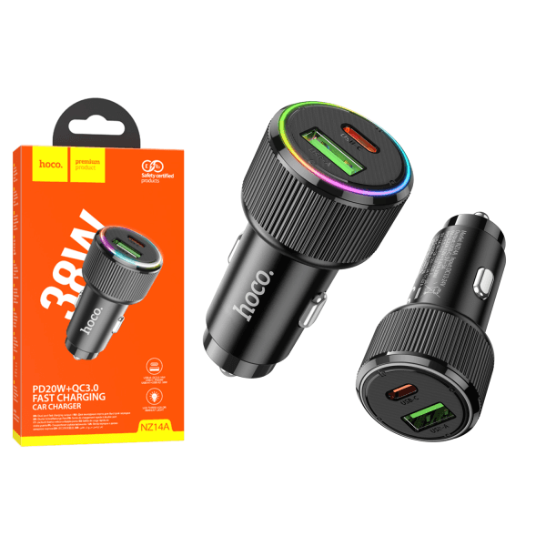 АЗП HOCO NZ14A  PD20W+QC3.0 /12 (Black)