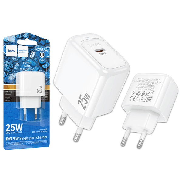 Зарядний блок HOCO CS53A PD25W (White)