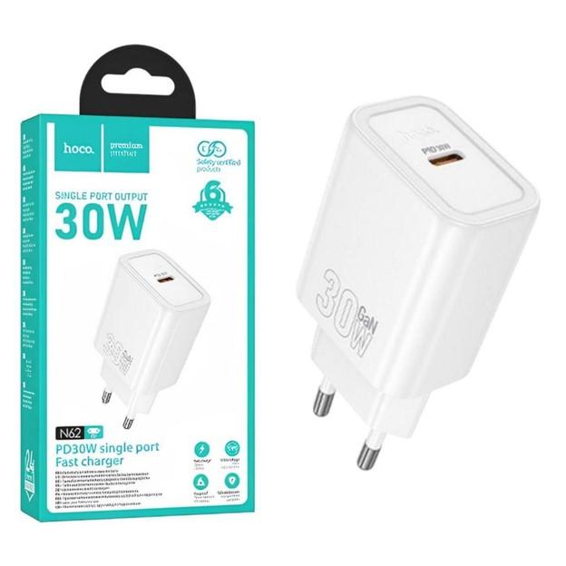 Зарядний пристрій HOCO N62 PD30W  білий