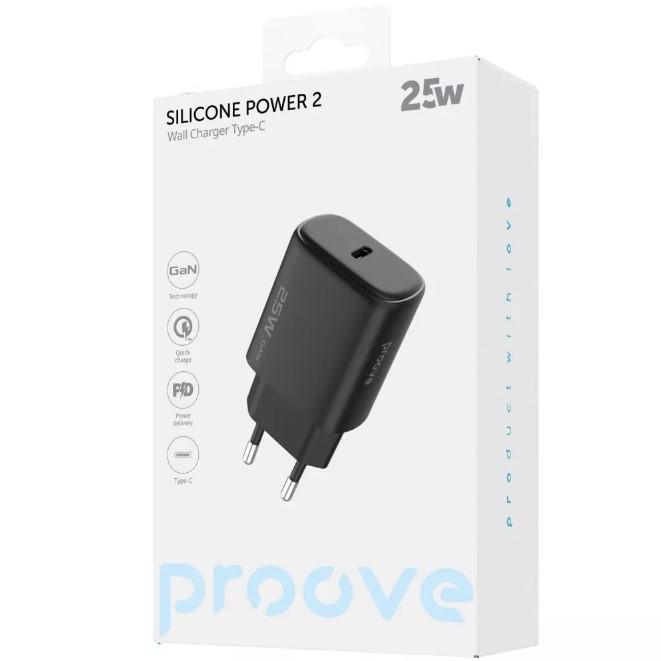 Зарядний блок Proove Silicone Power 2 25W (Type-C) (black)