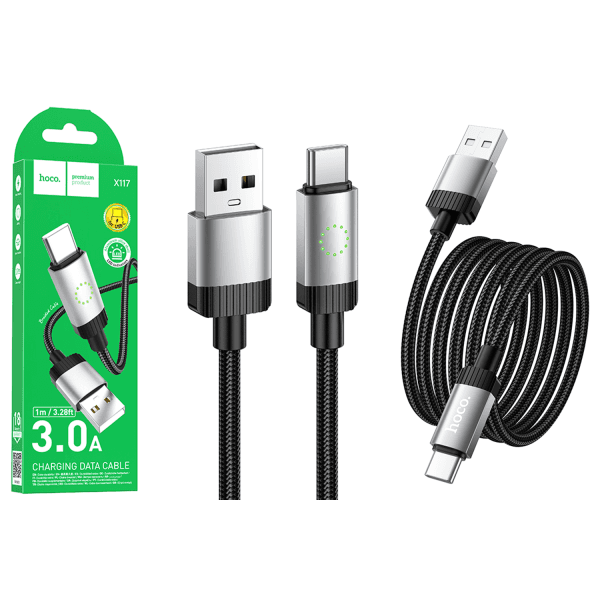 USB cable HOCO X117 Type-C (1m) /31 (Black)
