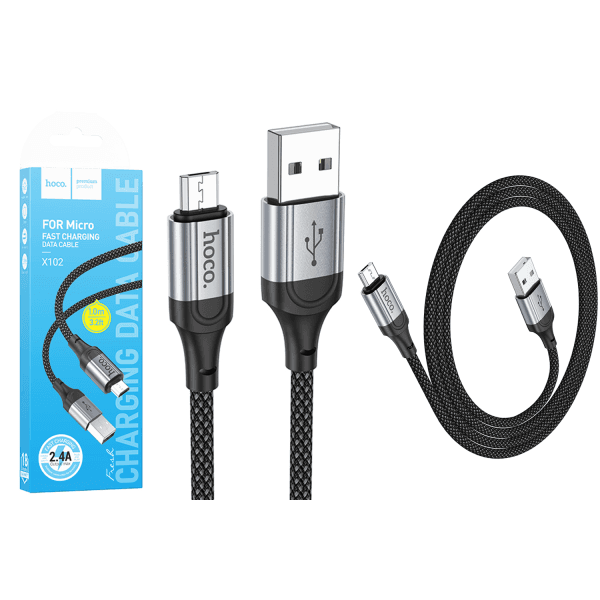 Кабель USB Hoco X102 Micro 1m (Чорний)