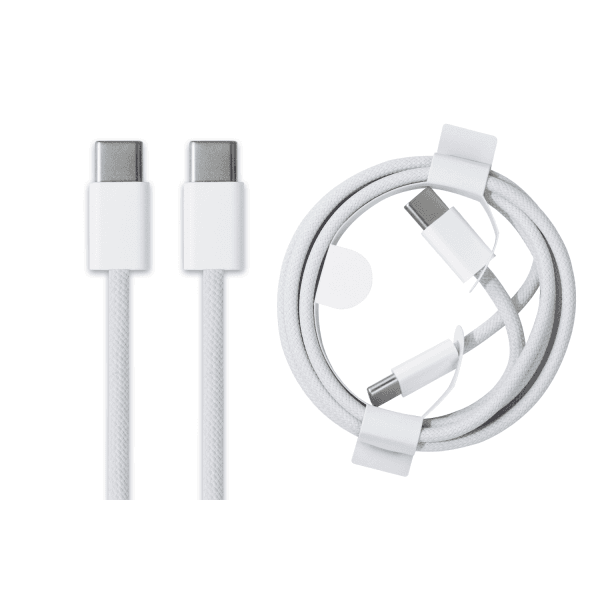 USB cable  Woven Type-C/Type-C (60W) (White)