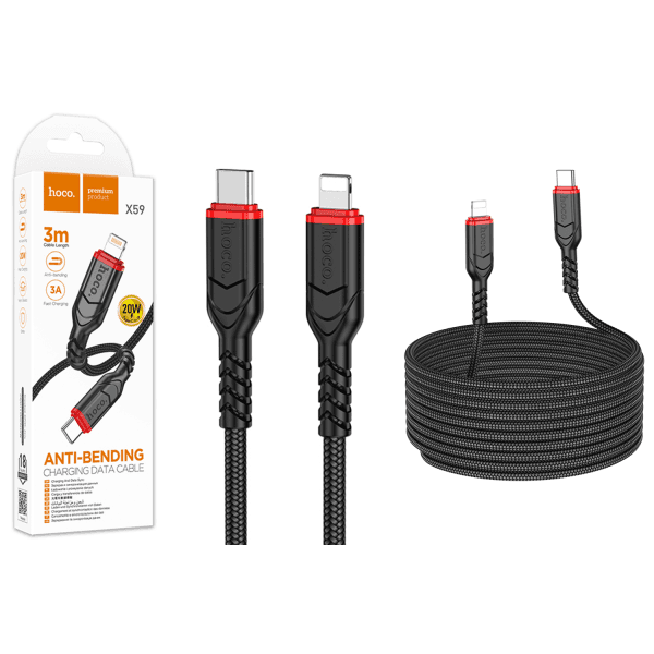 USB cable HOCO X59 Type-C/Lightning PD (1m) black