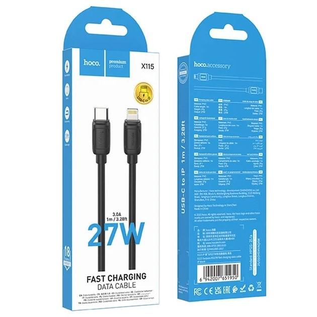 Кабель Hoco X115 Type-C to Lightning 1m PD27W (Black)