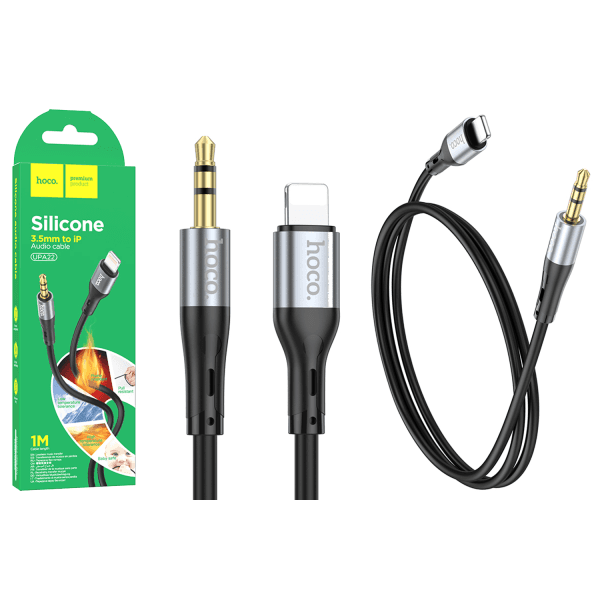 AUX Cable HOCO UPA22 (Lightning to 3.5 mm) (Black)
