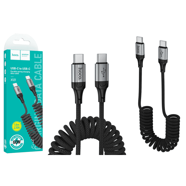 USB cable HOCO X121 (Type-C/Type-C) (1,5m) 60W /31 (Black)