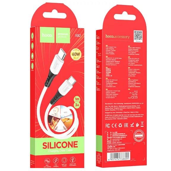 Зарядний шнур Type-C Hoco X82 Silicone (Білий)