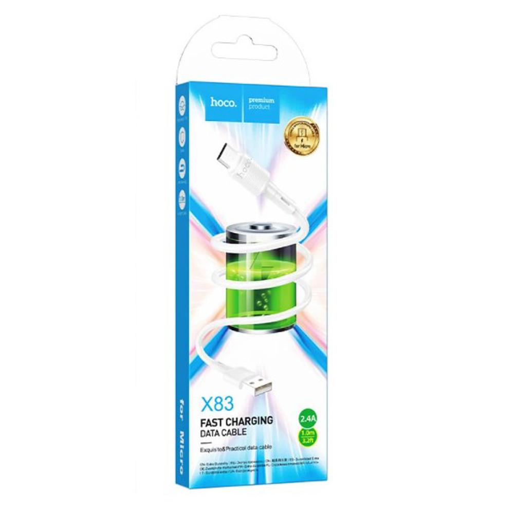 Кабель Hoco X83 Victory 3A USB to Type-C 1m (white)