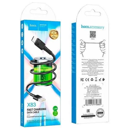 Кабель Hoco X83 Victory 3A USB to Type-C 1m (black)