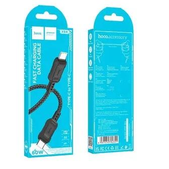 Кабель  Hoco X94 60W Type-C to Type-C Leader (Чорний)