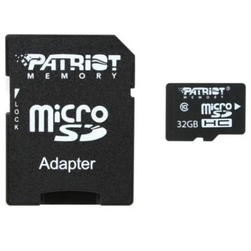 Карта пам`яті microSDHC (UHS-1) Patriot LX Series 32Gb class 10 (adapter SD)