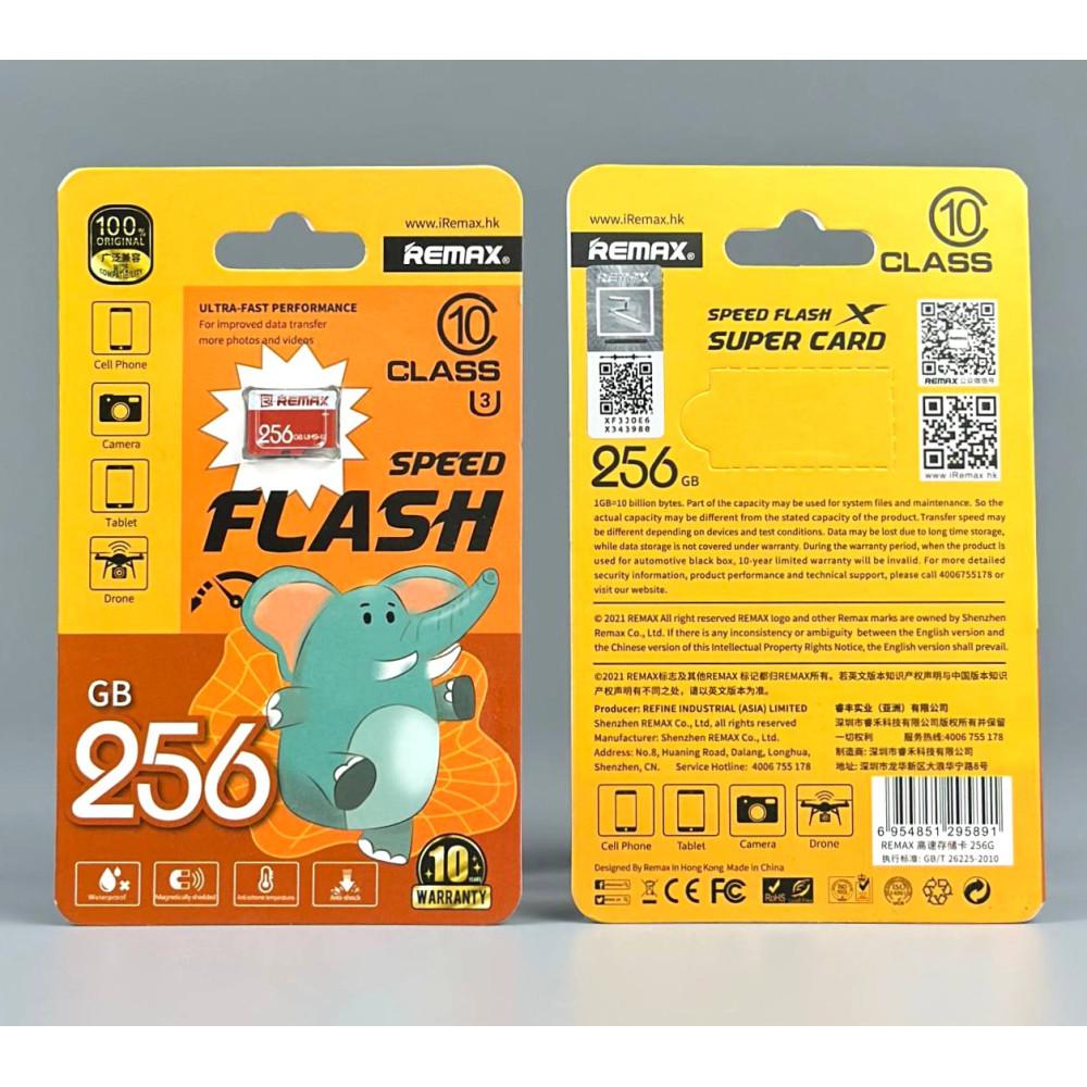 Карта пам`яті Remax MicroSD 256Gb Class 10 Speed Flash  без адаптера