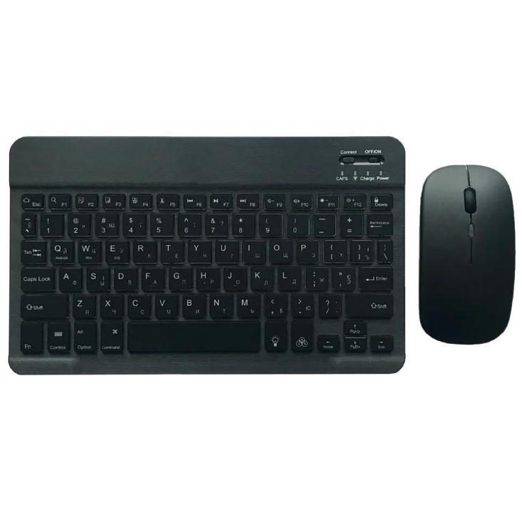 Бездротова клавіатура RGB (UKR) + Мишка Bluetooth  ( Комплект 2в1) Black