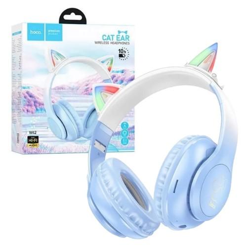 Бездротові навушники Hoco EW42 Cat ears Bluetooth (Блакитний)