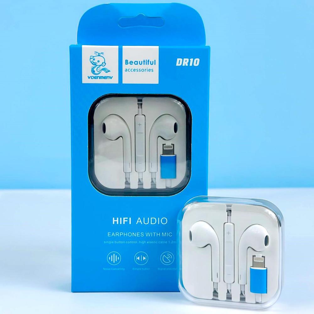 Навушники Denmen DR10 Lightning (Білий)