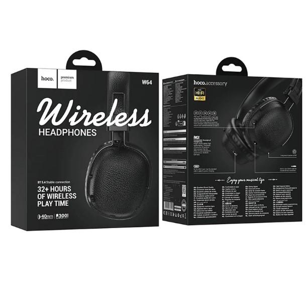Накладні бездротові навушники Hoco W64 Earl II (Black)
