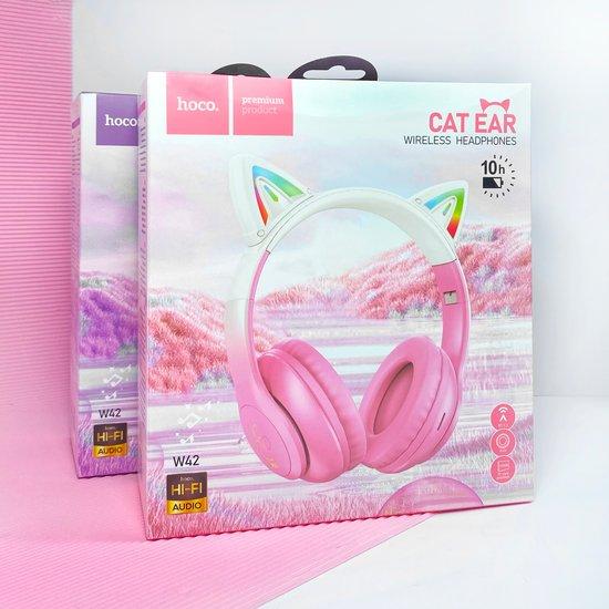 Бездротові навушники Hoco EW42 Cat ears Bluetooth (Рожеві)
