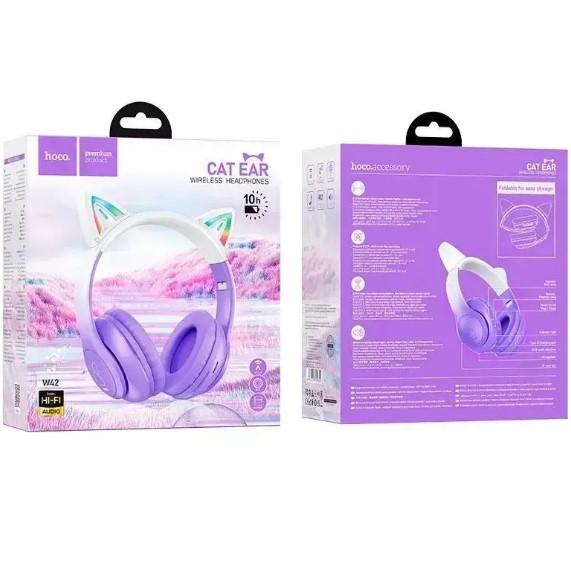 Навушники накладні HOCO W42 Cat Ears Purpule Grape