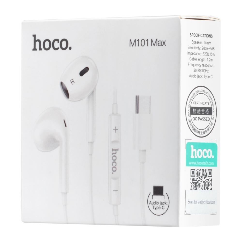 Навушники Hoco M101 Max Crystal grace Type-C wire-controled digital earphones with microphone White
