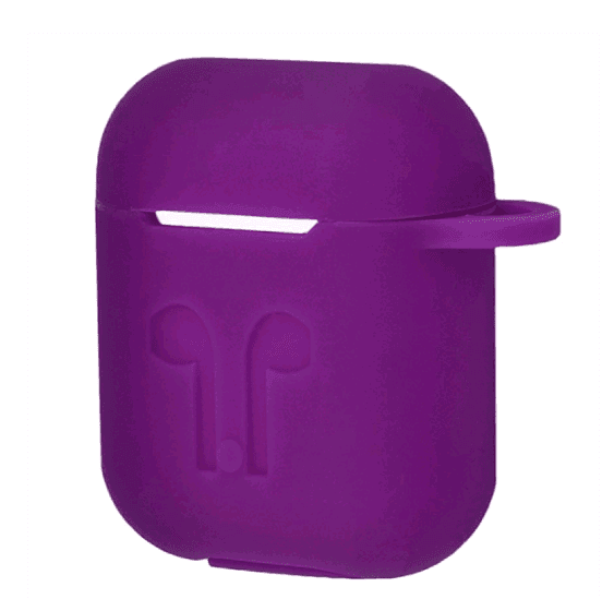 Чохол для AirPods Silicone Case Logo + карабін (Ultra violet)