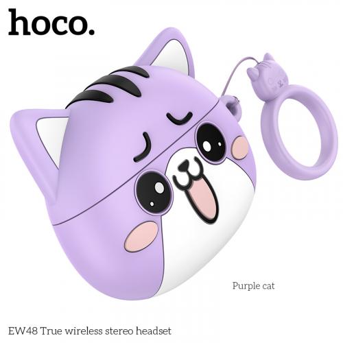 Навушники HOCO EW48 True wireless stereo headset Purple cat
