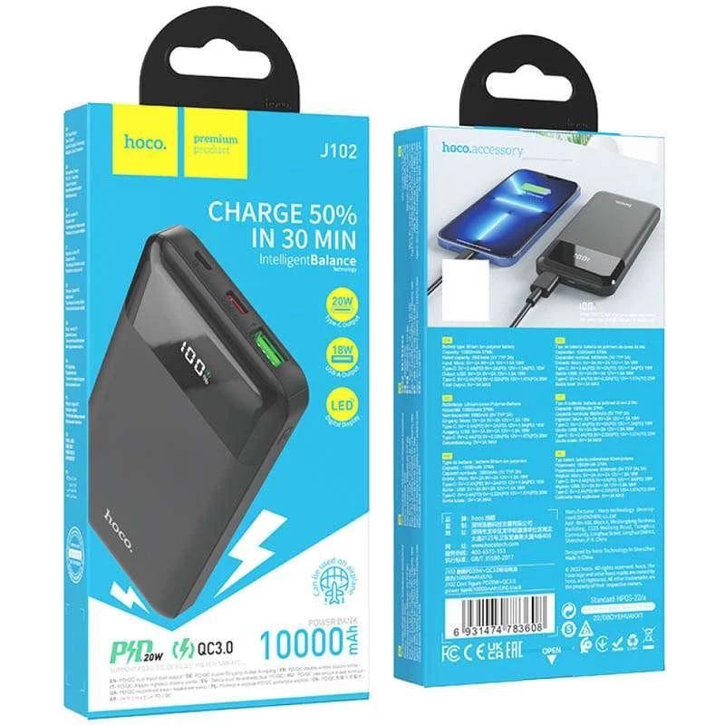 Power Bank Hoco J102 Cool figure  PD20W+QC3.0 10.000mAh Black